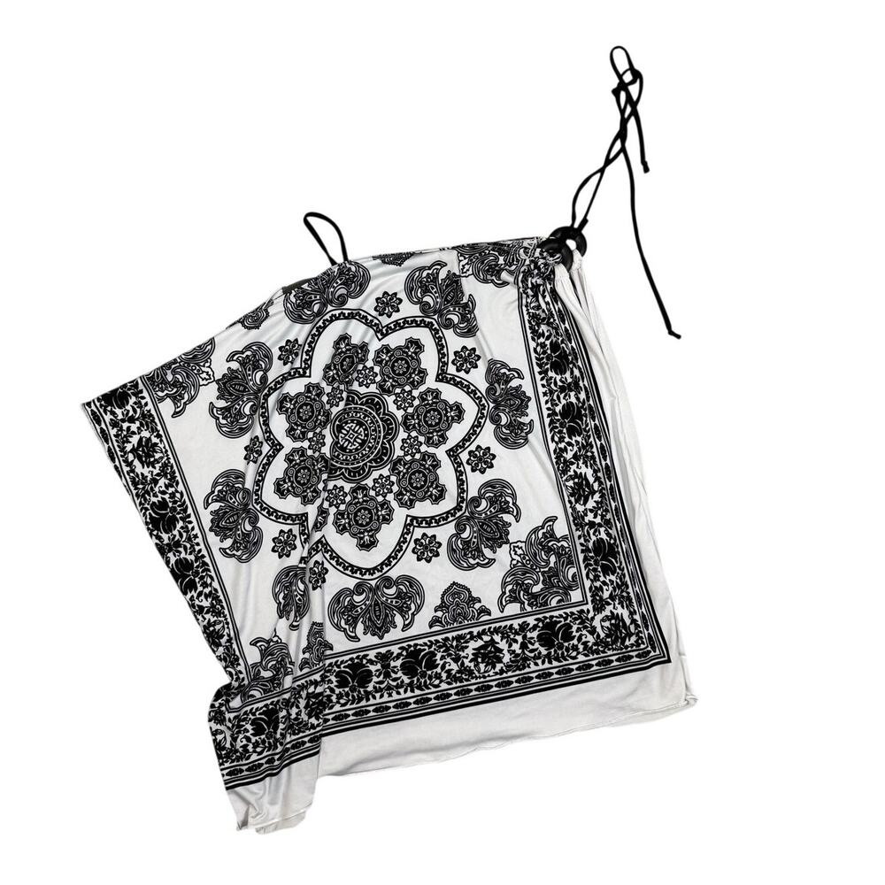 Y2K Dots Womens Size L Bandana Print Flowy Top